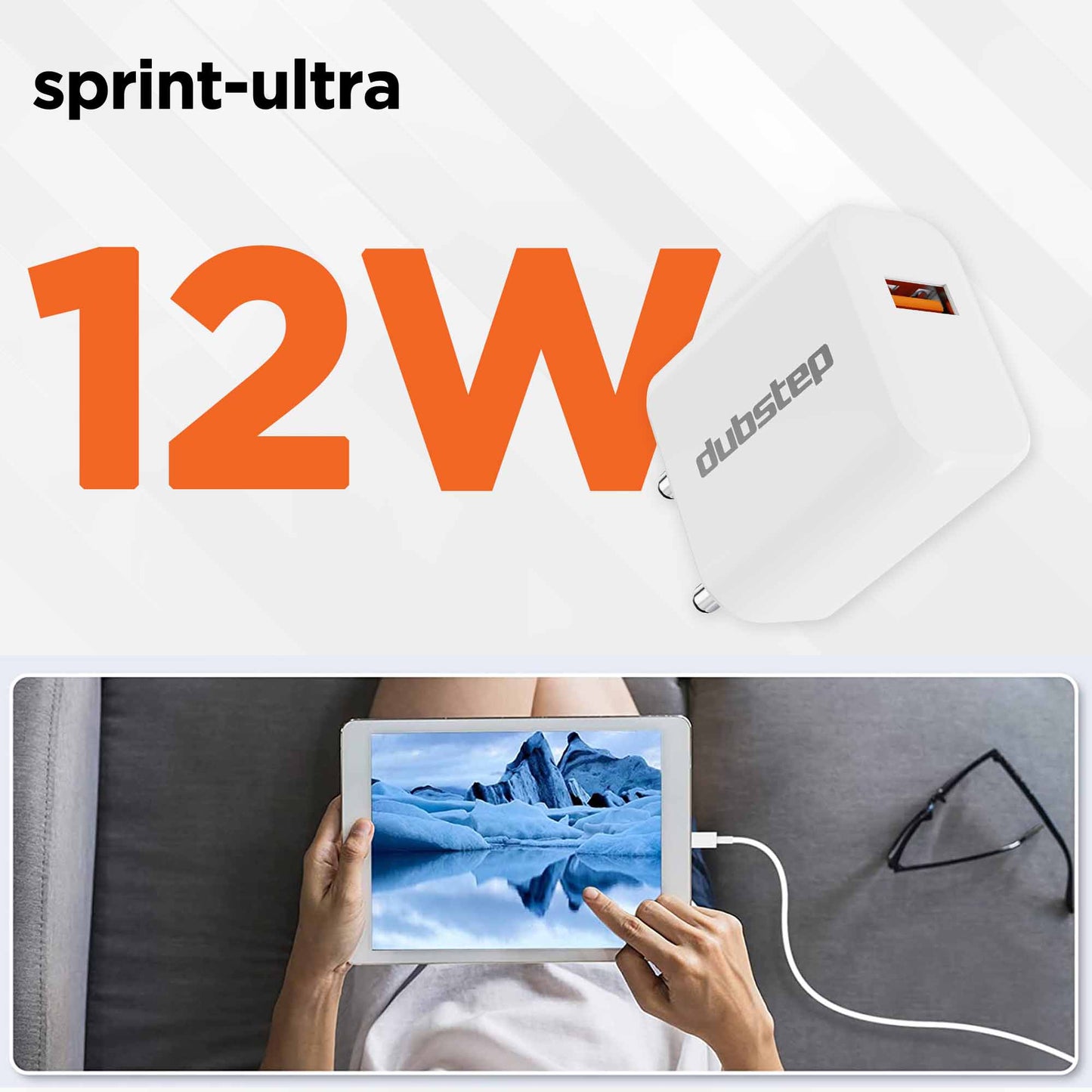 Sprint 12W 2.4A Fast Charger with Cable (Micro USB to USB-A)