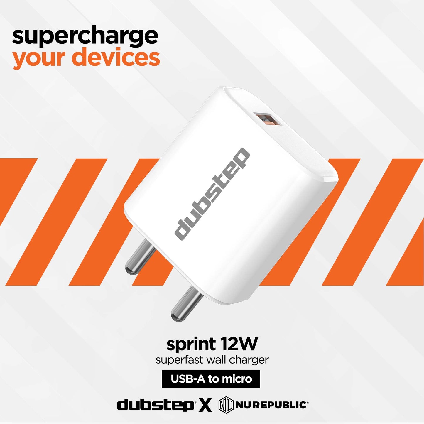 Sprint 12W 2.4A Fast Charger with Cable (Micro USB to USB-A)