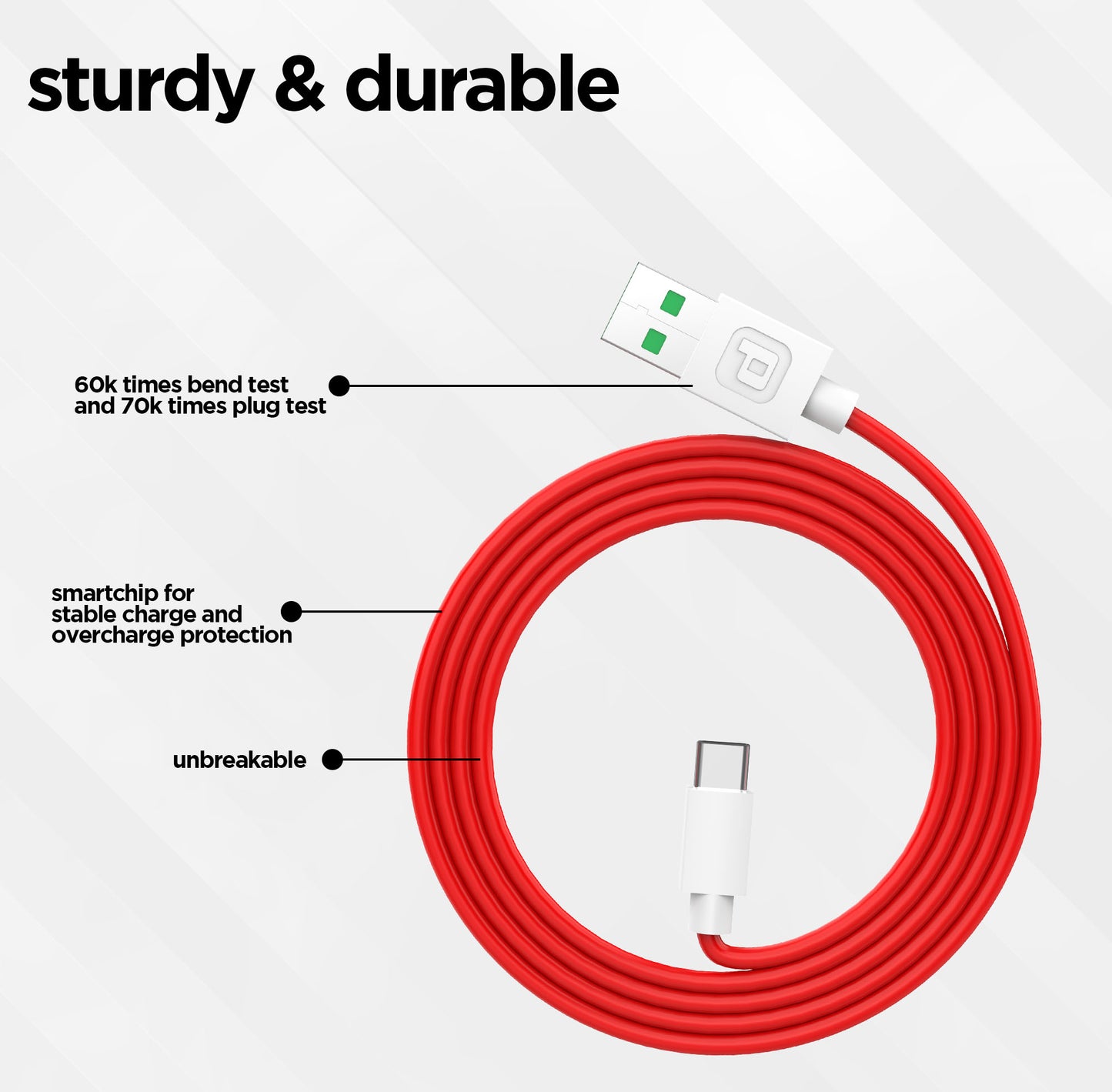 Blaze Ultra 50W Fast Charging USB A to Type C Cable