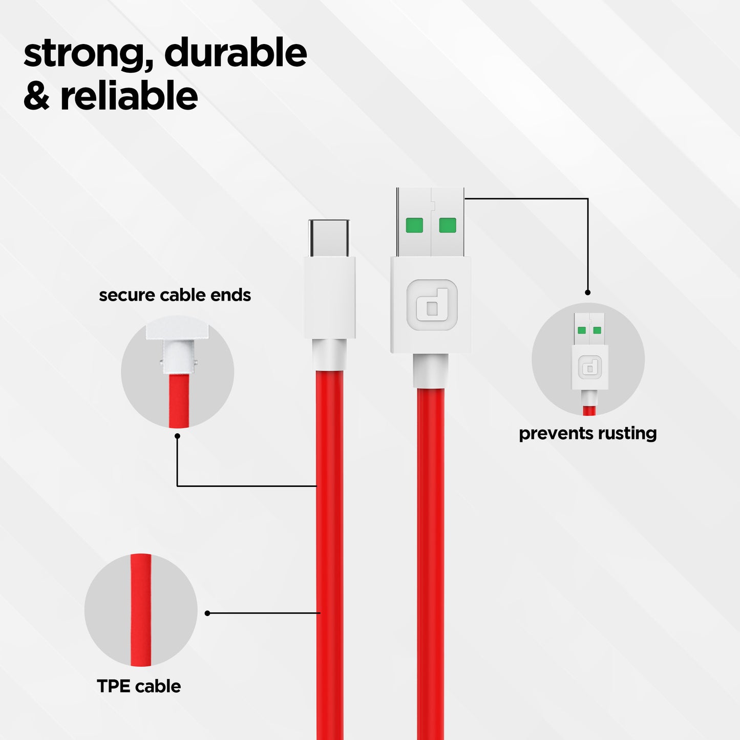 Blaze Ultra 50W Fast Charging USB A to Type C Cable