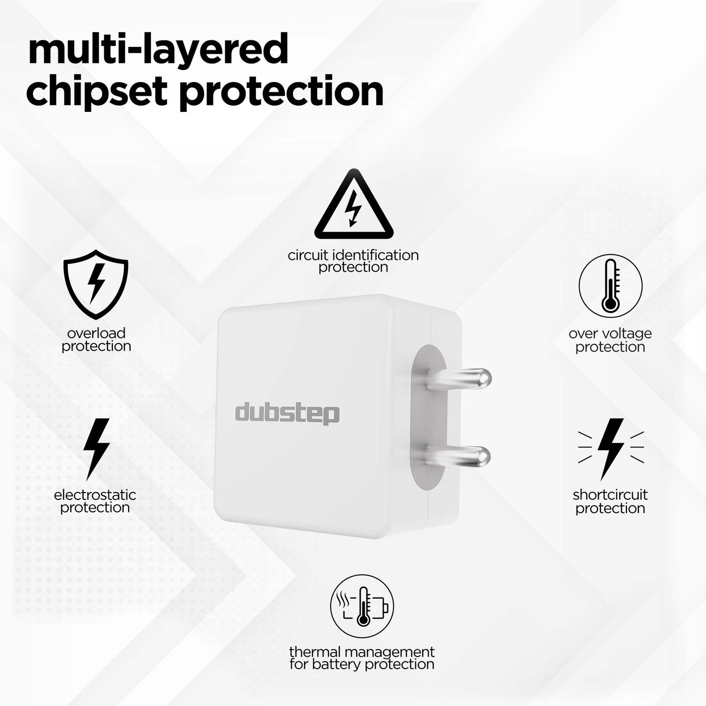 Sprint All In One 25W 5A Fast Charging Adapter with Cable (USB To Type-C)