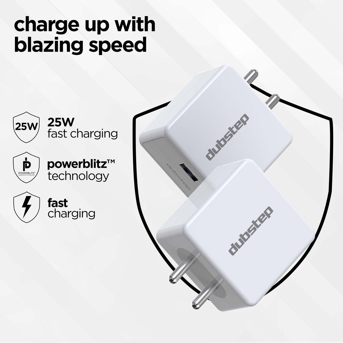 Sprint All In One 25W 5A Fast Charging Adapter with Cable (USB To Type-C)