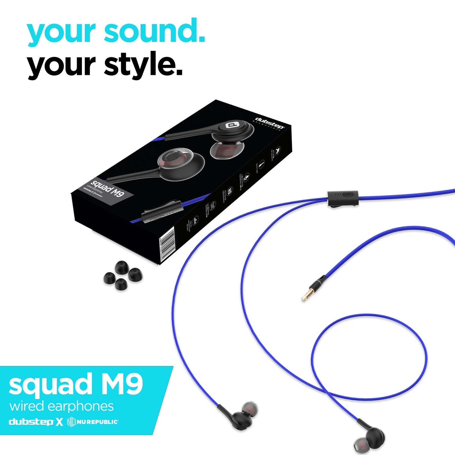 squad M9 wired earphones